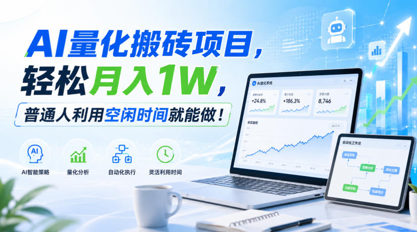 利用AI实现自动量化搬砖，月入万元，任何人都可以做！-项目创薪