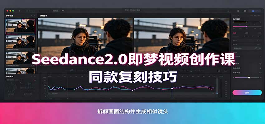 Seedance2.0即梦视频创作课：剧本式视频制作，同款复刻技巧，多行业案例落地教学-项目创薪