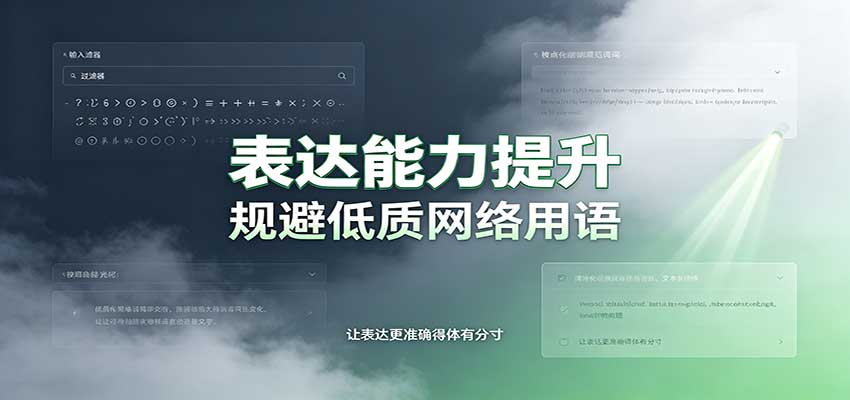 表达能力提升：语言塑造思想逻辑，规避低质网络用语，强化心智感知-项目创薪