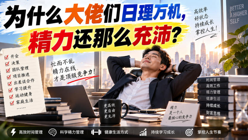 付费文章：为什么大佬们日理万机，精力还那么充沛？-项目创薪