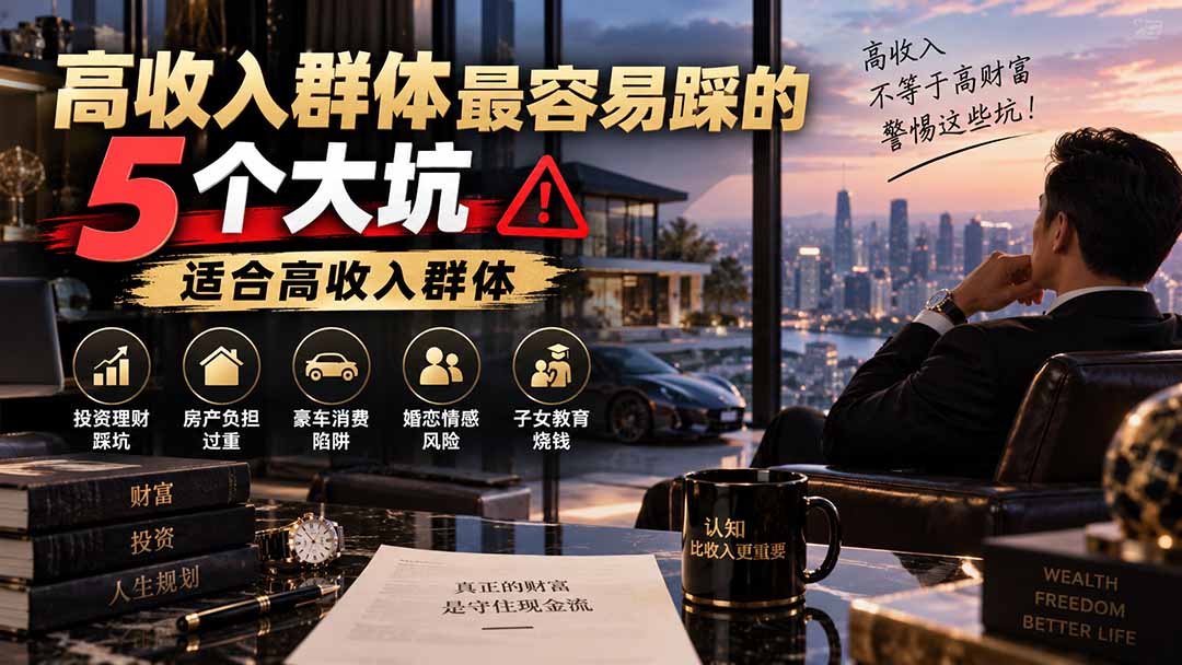 付费文章：高收入群体最容易踩的5个大坑，适合高收入群体-项目创薪