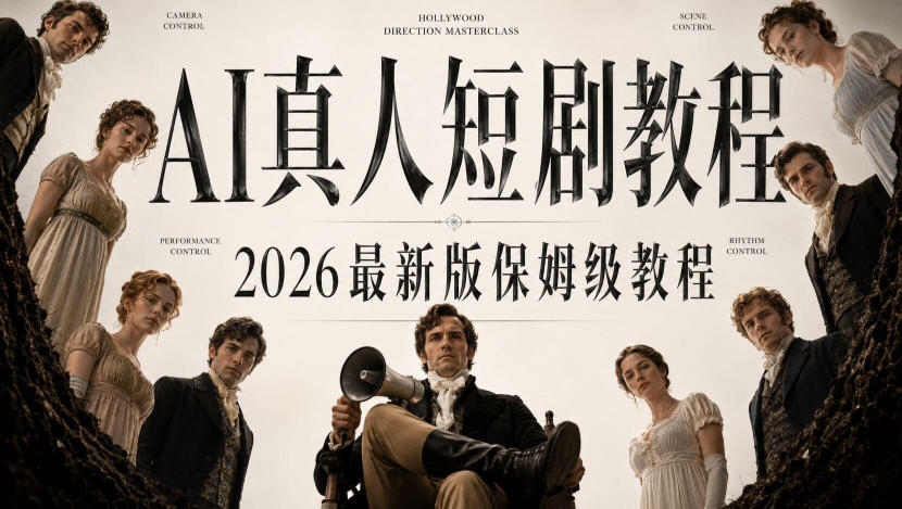 AI真人短剧制作全流程，AI视频大佬专为零基础研制的AI短剧教程，保姆级教程，新手一学就会！-项目创薪