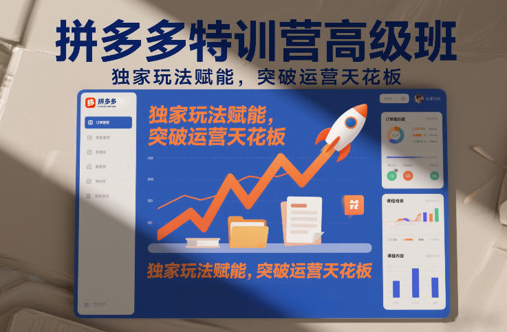 拼多多特训营高阶班，独家玩法赋能，突破运营天花板(更新260905)-项目创薪