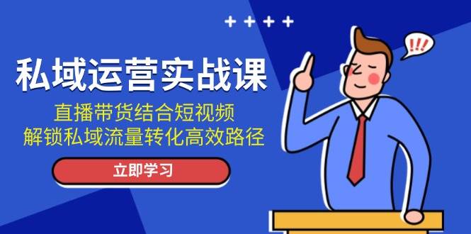 私域运营实战课：直播带货结合短视频，解锁私域流量转化高效路径-项目创薪