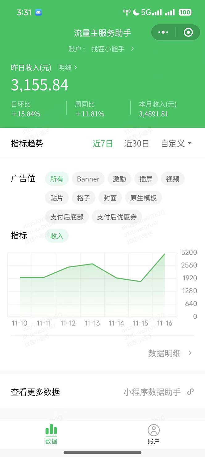 微信小程序撸广告6.0升级玩法，全新变现方式，日均收益2000+-项目创薪